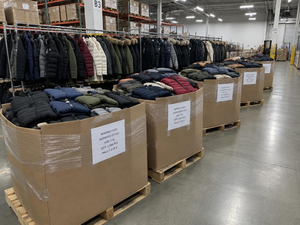 Outerwear & Winter Jacket Closeout — 9 Pallets — Brand New liquidation inventory shipping from Lincoln, Nebraska