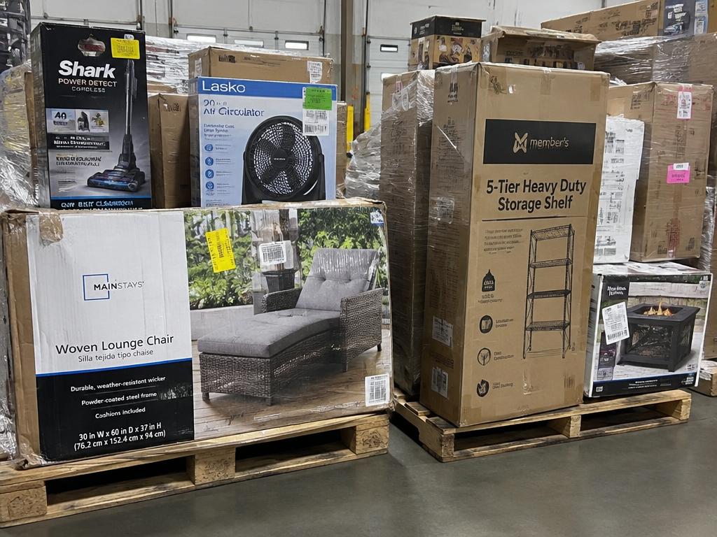 Mixed Big-Box Returns Pallets — Boxed Home & Outdoor Goods — 543 Units, 4 Pallets — Brand New liquidation inventory shipping from Lincoln, Nebraska