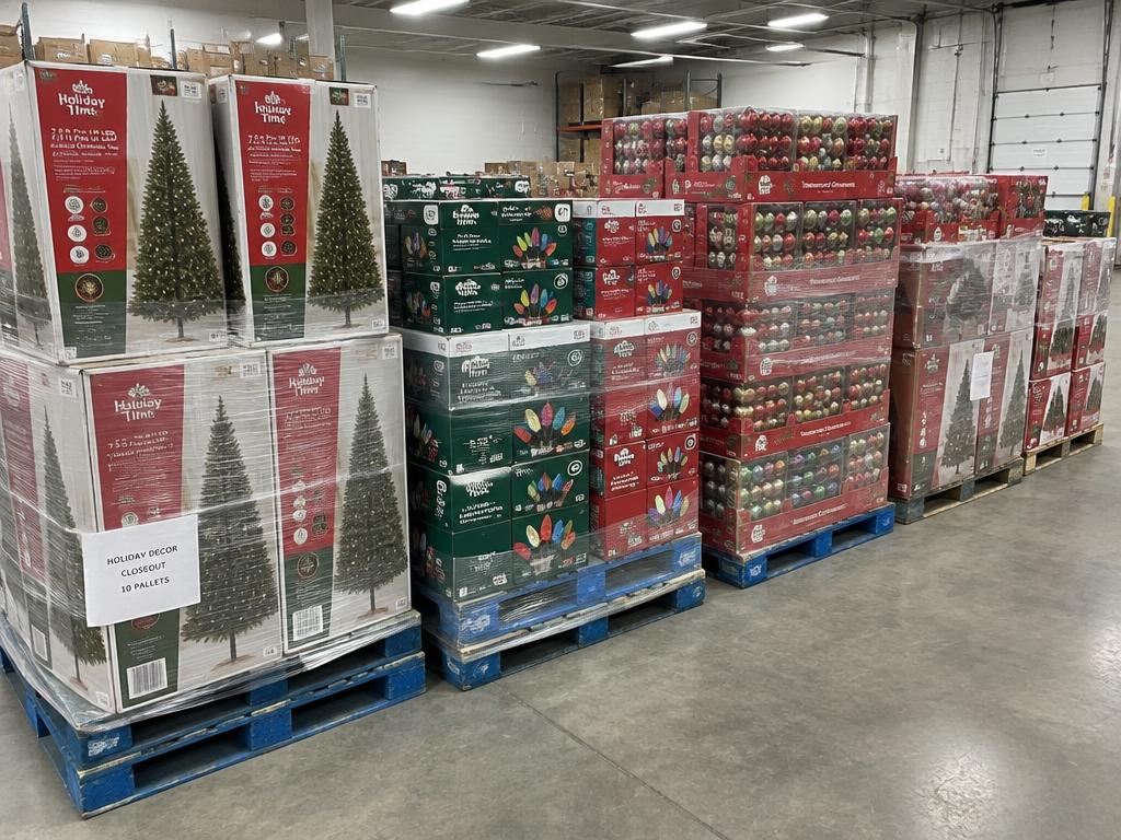 Holiday Décor & Lighting Closeout — 10 Pallets — Brand New liquidation inventory shipping from Lincoln, Nebraska