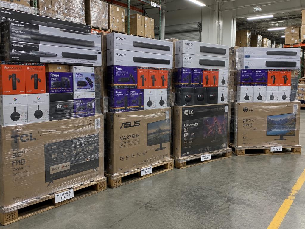 TV & Video Like New Surplus Inventory — 120 Units, 4 Pallets — Brand New liquidation inventory shipping from Lincoln, Nebraska