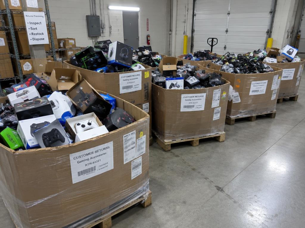 Gaming Accessory Customer Returns — 5 Pallets — Brand New liquidation inventory shipping from Lincoln, Nebraska