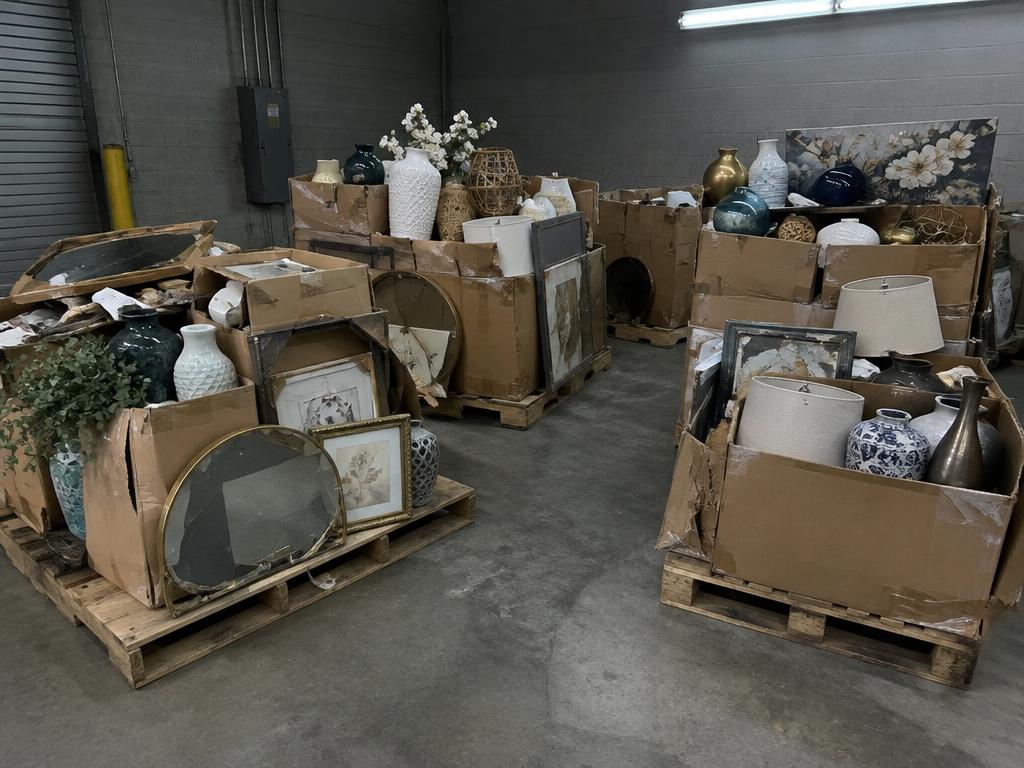 Home Decor Salvage Overstock — 266 Units, 4 Pallets — Brand New liquidation inventory shipping from Lincoln, Nebraska