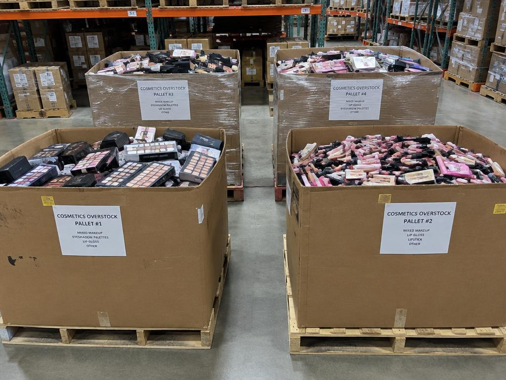 Cosmetics Mixed Overstock — 422 Units, 4 Pallets — Brand New liquidation inventory shipping from Lincoln, Nebraska