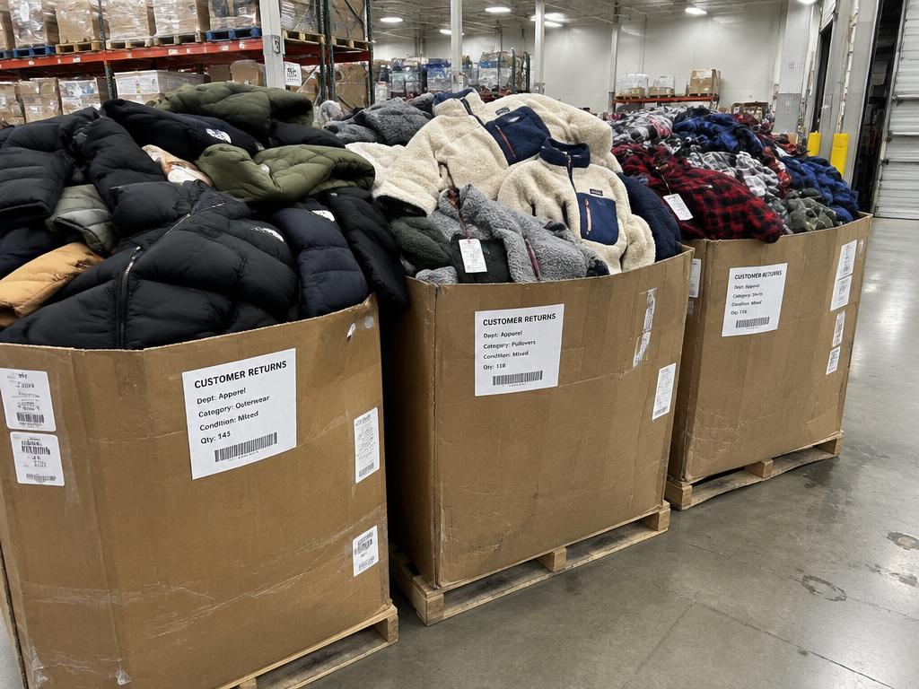 Winter Outerwear Returns Gaylord — Puffer Coats, Sherpa & Flannel — 300 Units, 3 Pallets — Brand New liquidation inventory shipping from Lincoln, Nebraska