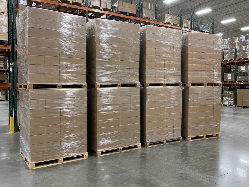 Shrink-Wrapped Apparel Pallets — Sealed Cartons — 8 Pallets — Brand New liquidation inventory shipping from Lincoln, Nebraska
