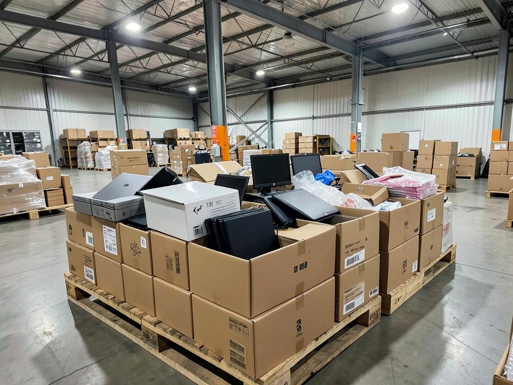 Computer Peripheral Overstock — 6 Pallets — New liquidation lot in Lincoln, Nebraska