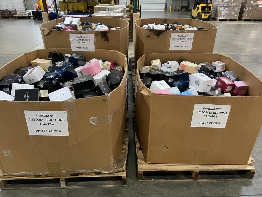 Fragrance Salvage Customer Return — 403 Units, 4 Pallets — Brand New liquidation inventory shipping from Lincoln, Nebraska