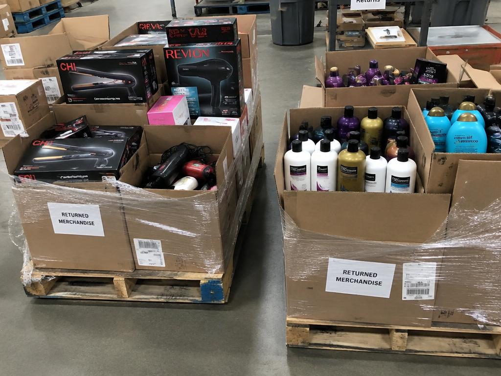 Hair Care & Styling Tool Returns — 2 Pallets — Brand New liquidation inventory shipping from Lincoln, Nebraska