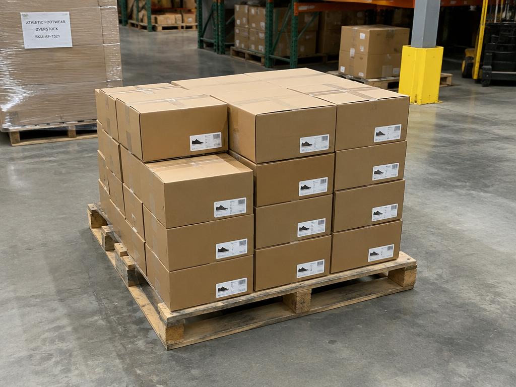 Athletic Footwear New Overstock — 55 Units, 1 Pallet — Brand New liquidation inventory shipping from Lincoln, Nebraska