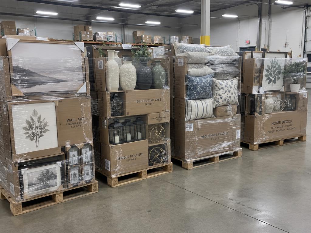Home Decor Like New Wholesale Lot — 187 Units, 4 Pallets — Brand New liquidation inventory shipping from Lincoln, Nebraska