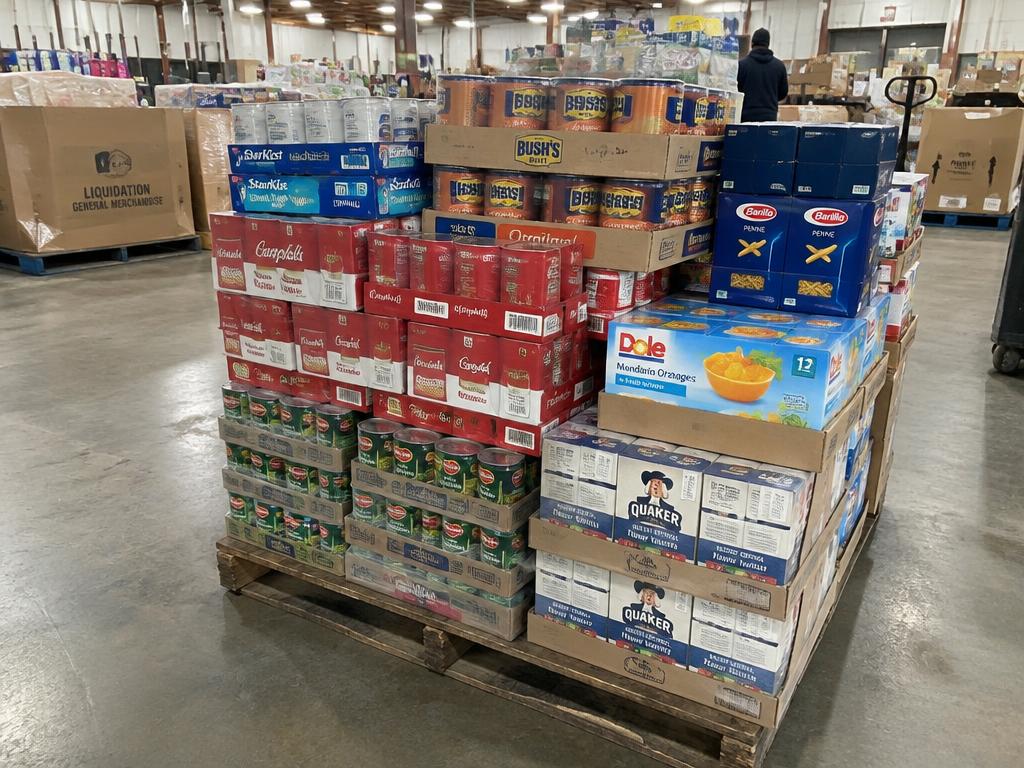 Shelf-Stable Grocery Excess Inventory — 9 Pallets — Brand New liquidation inventory shipping from Lincoln, Nebraska