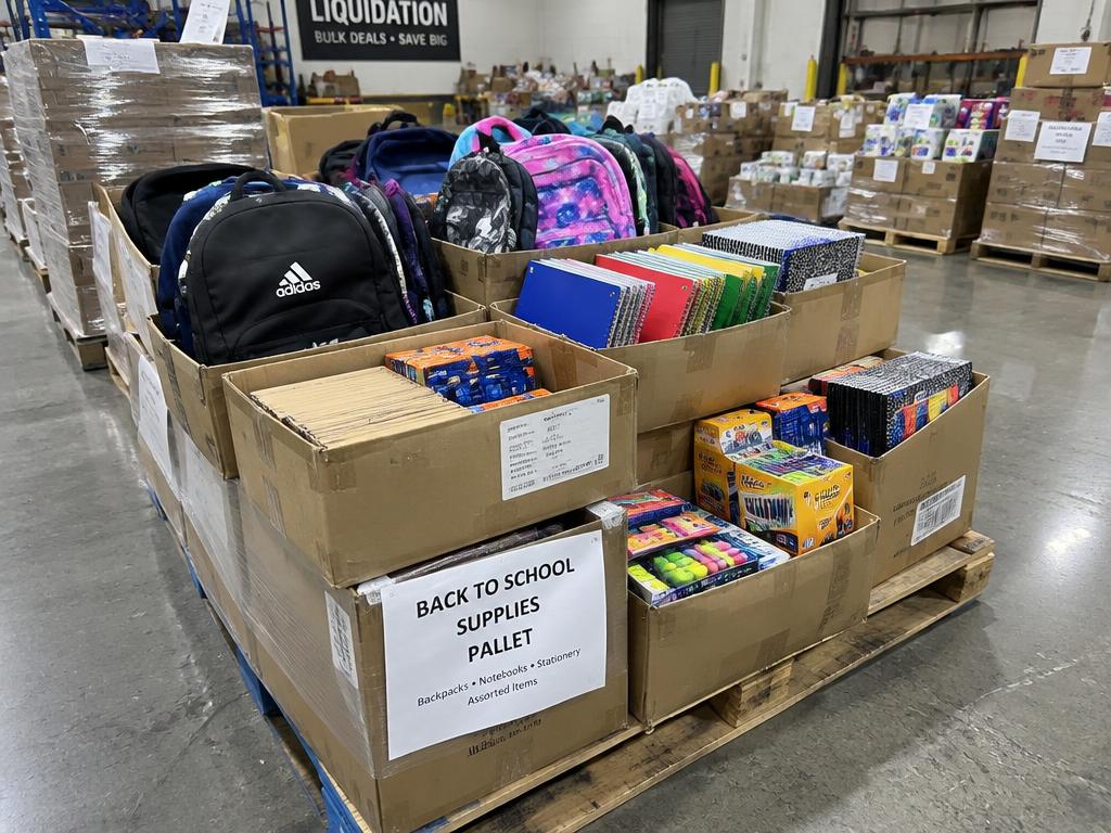 Back to School Shelf Pulls Surplus Inventory — 200 Units, 2 Pallets — Brand New liquidation inventory shipping from Lincoln, Nebraska