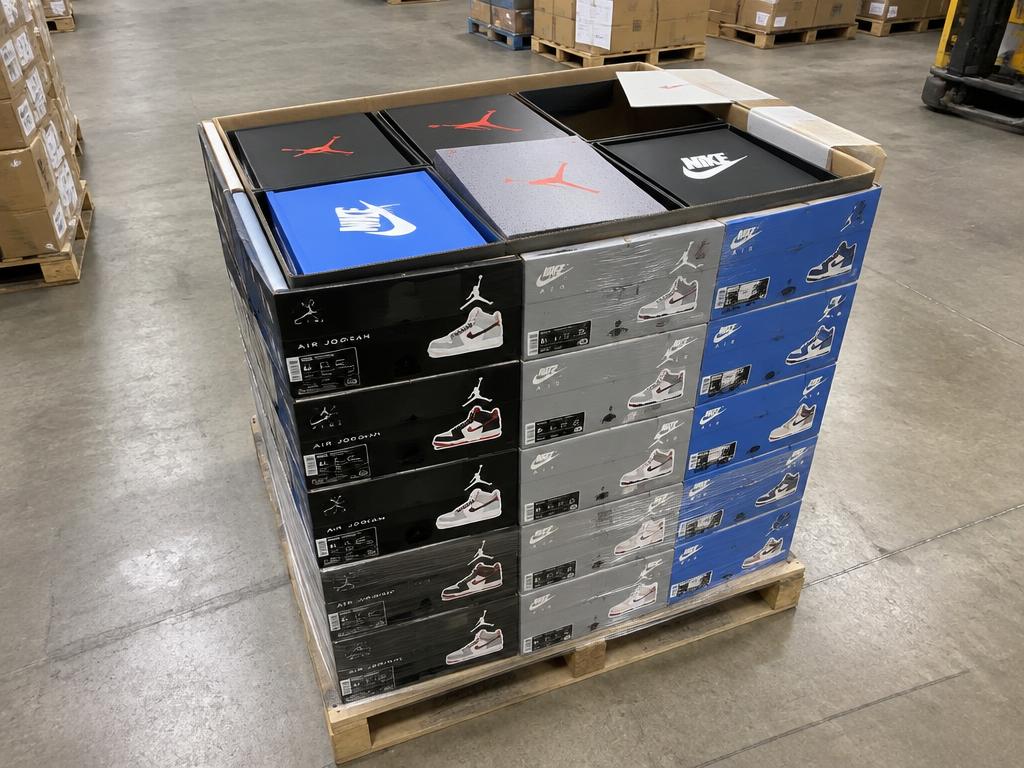 Air Jordan 4 Retro Sneakers — Boxed Mixed Colorways — 90 Pairs, 1 Pallet — Brand New liquidation inventory shipping from Lincoln, Nebraska