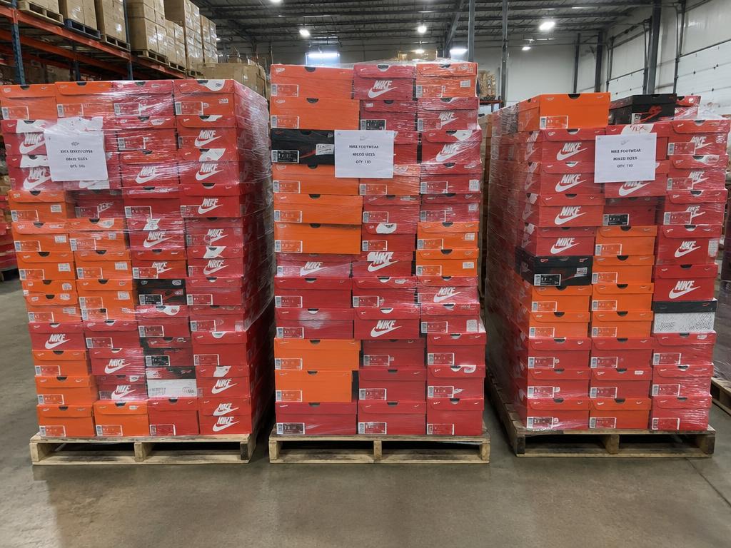 Nike Mixed Footwear Mixed Lot — 390 Pairs, 3 Pallets — Brand New liquidation inventory shipping from Lincoln, Nebraska